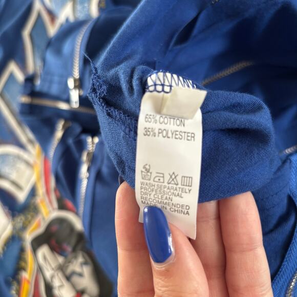 Kiss Alive in 77 Blue T-Shirt Dress Women’s Size Medium Zippers Rocker Merch - Picture 5 of 7